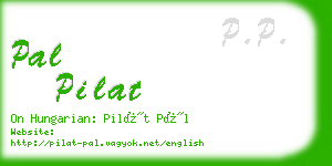 pal pilat business card